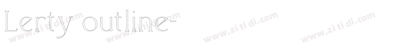 Lerty outline字体转换